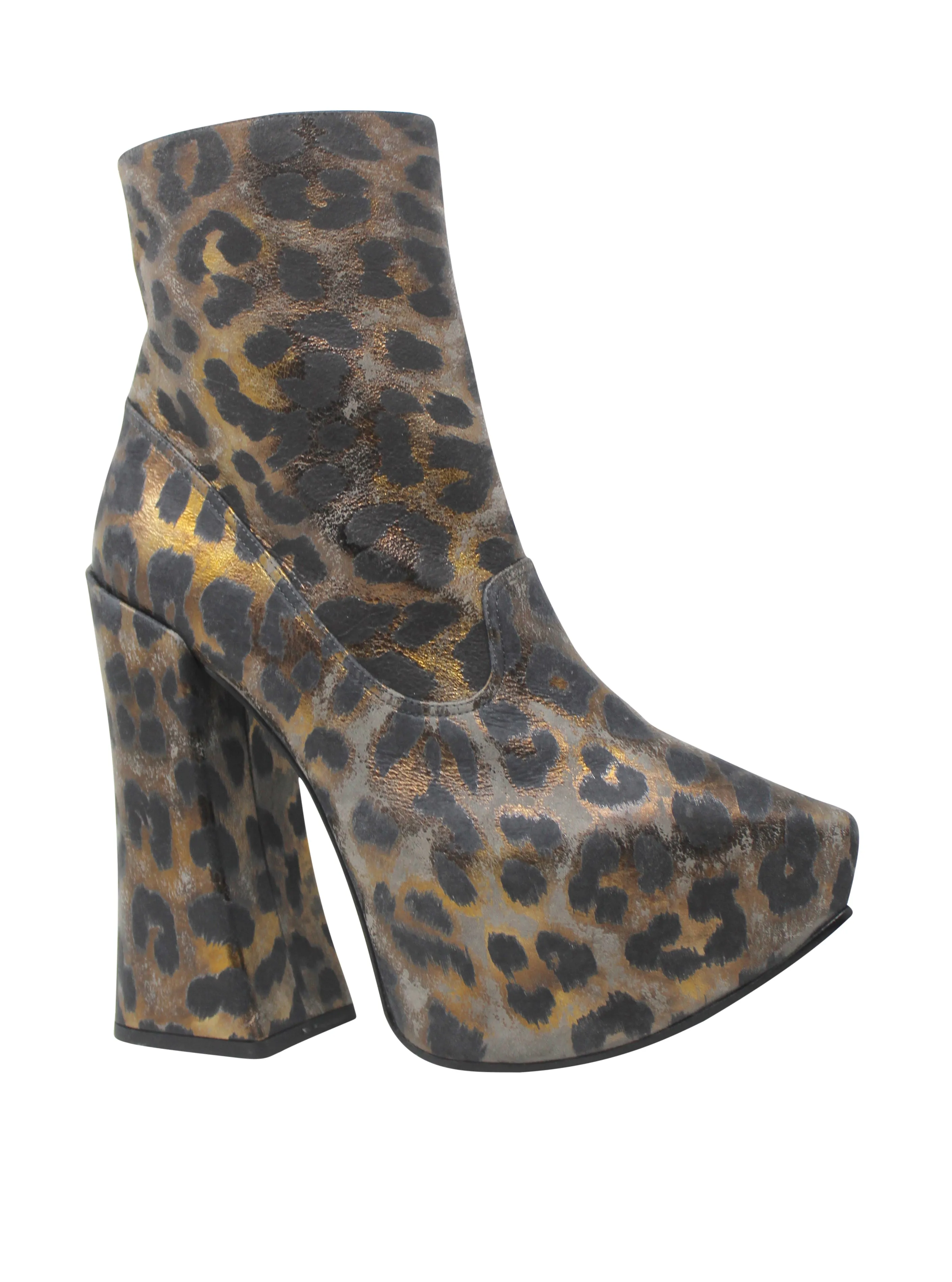 Vivienne Westwood Leopard Print Leather Ankle Boots,  AW14, Size 38 EU / US 8