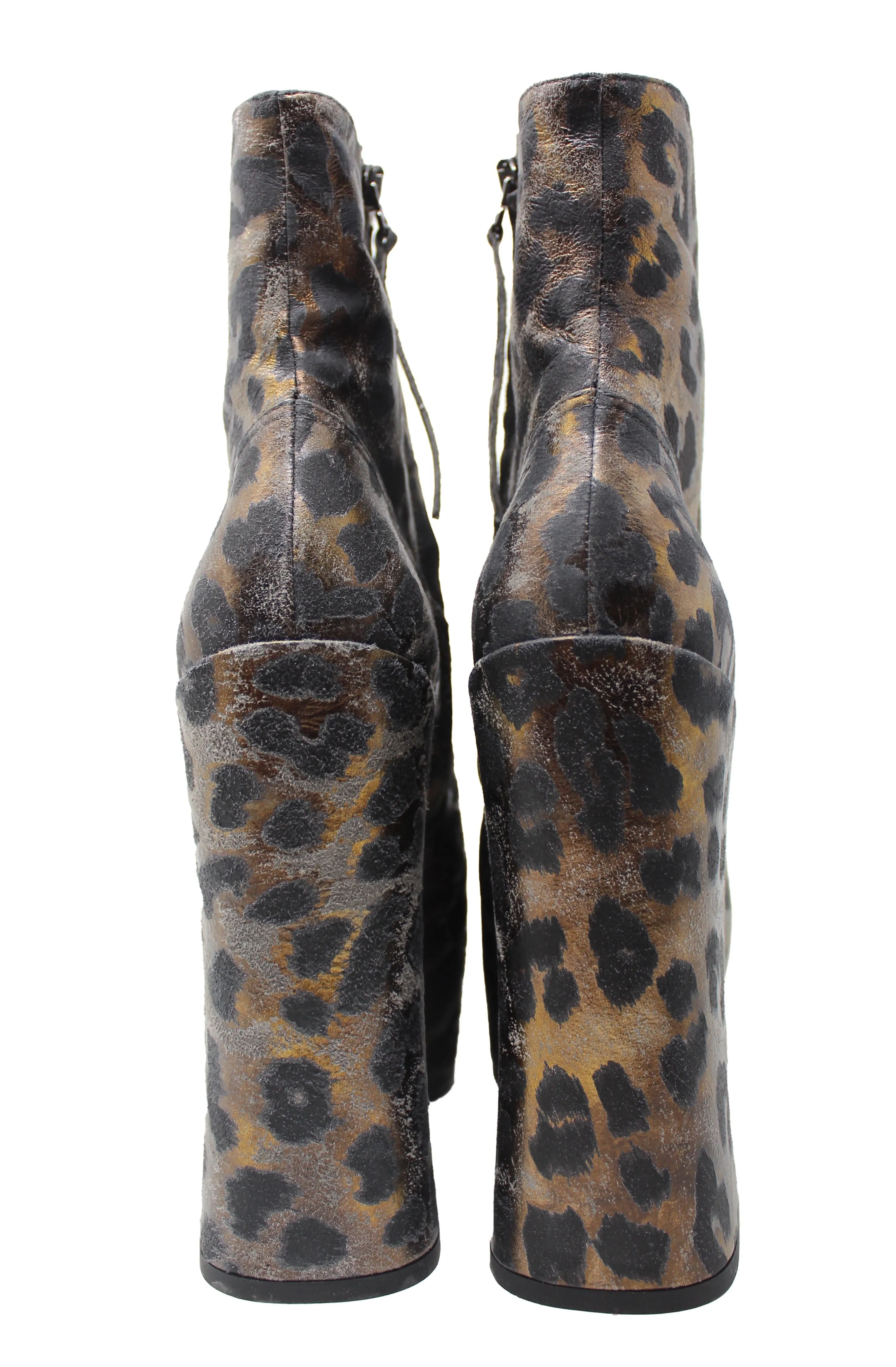 Vivienne Westwood Leopard Print Leather Ankle Boots,  AW14, Size 38 EU / US 8