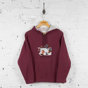 Walt Disney World Winnie the Pooh Ice Skating Hoodie - Maroon - M