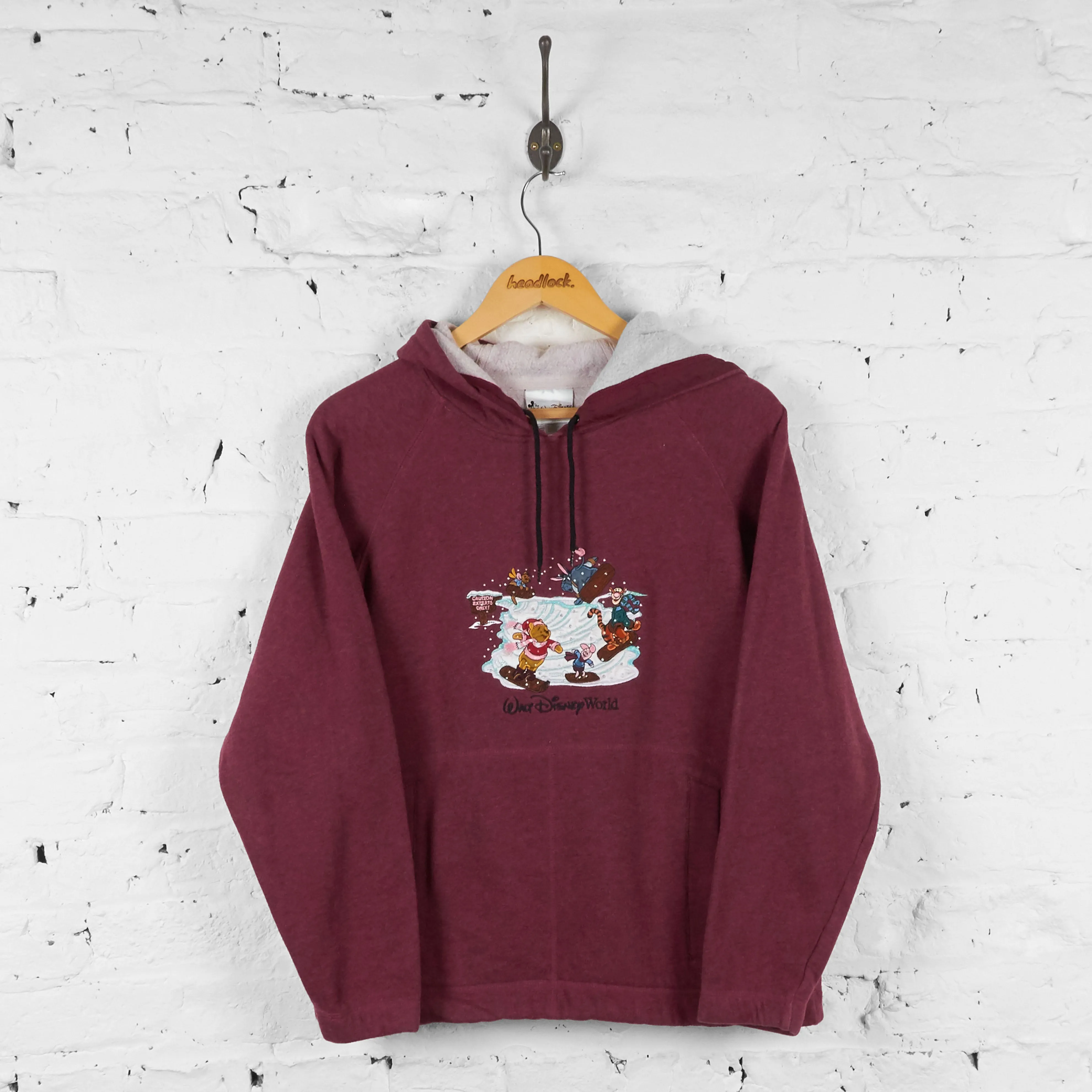 Walt Disney World Winnie the Pooh Ice Skating Hoodie - Maroon - M
