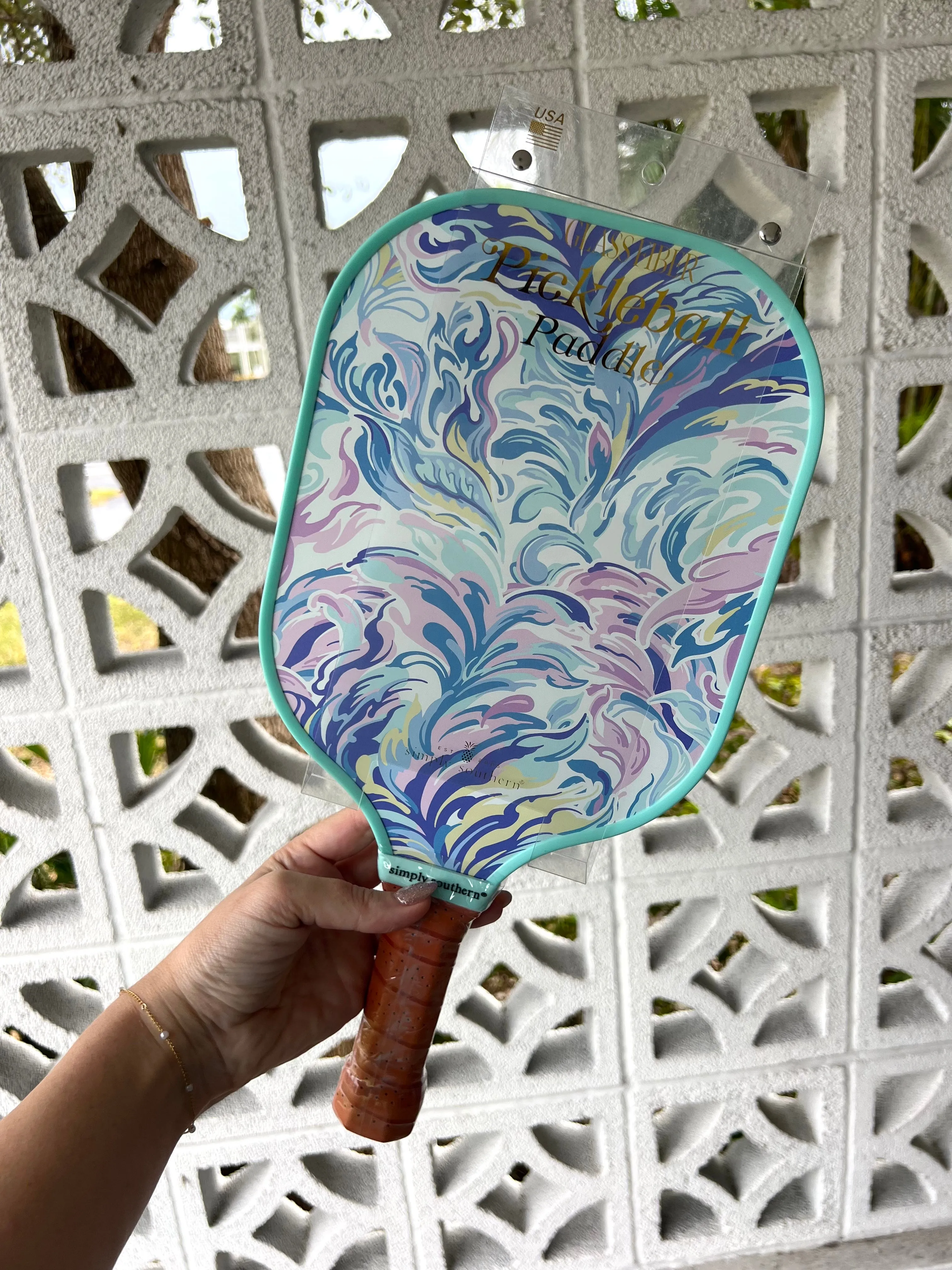 Watercolor Pickleball Paddle by Simply Southern