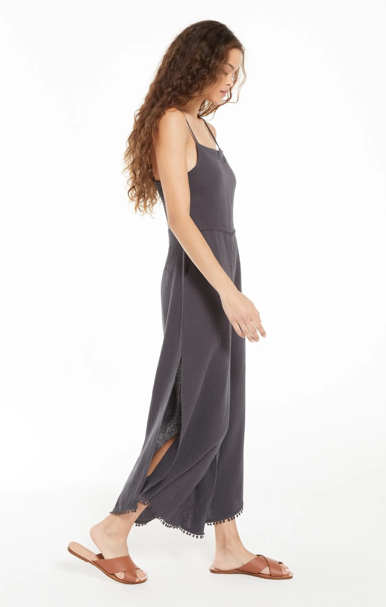 Wayfarer gauze jumpsuit in washed black