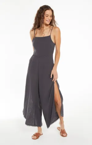 Wayfarer gauze jumpsuit in washed black