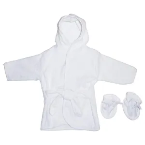 White Terry Hooded Bath Robe