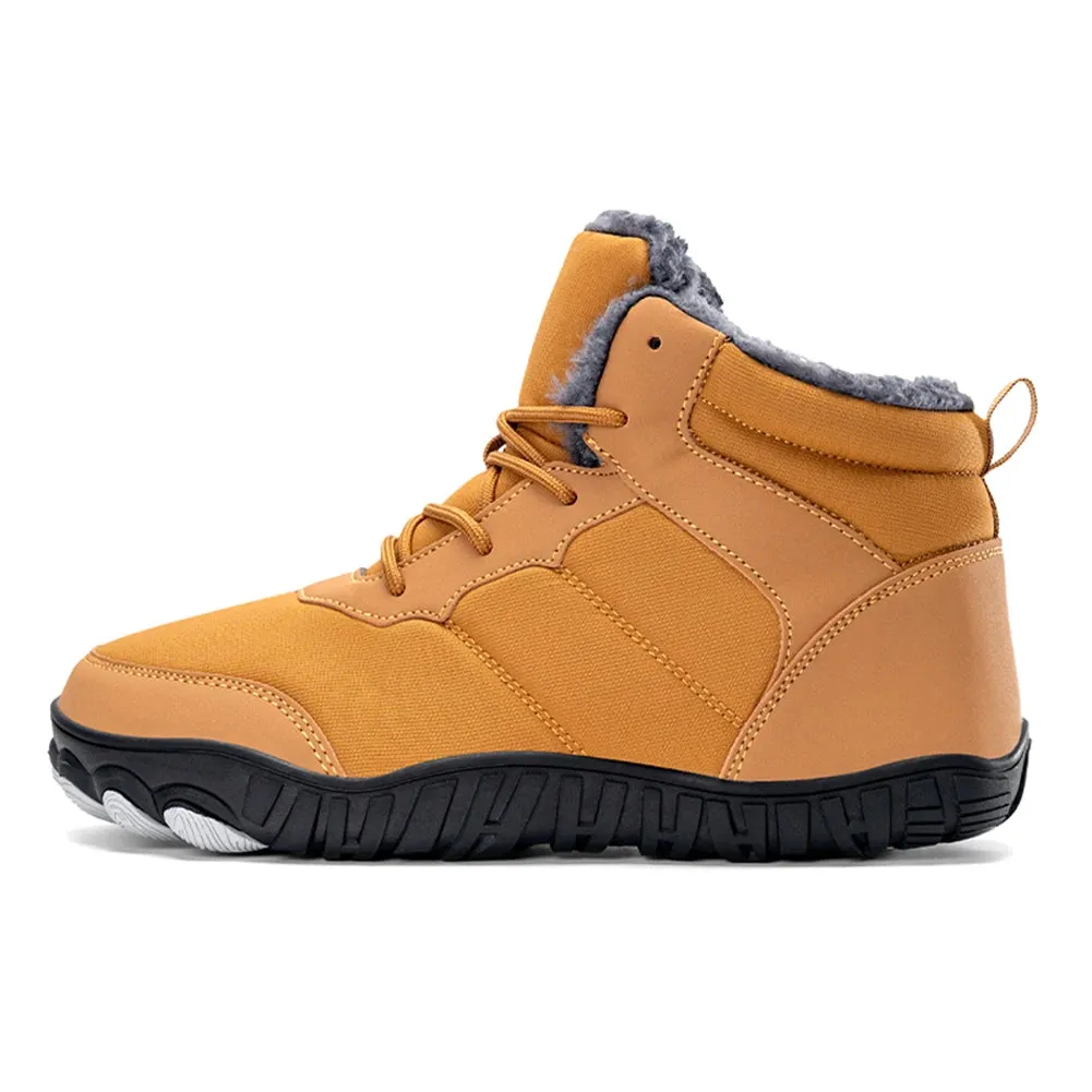Winter Snow Boots Barefoot Hiking Shoes Anti Slip Warm Lined Booties Lightweight Wide Toe Box Ankle Booties for Outdoor Travel