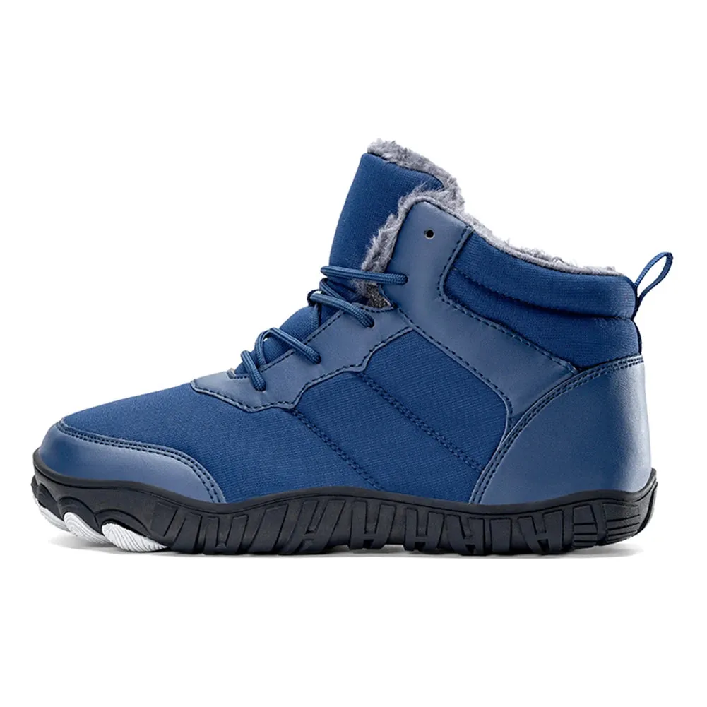 Winter Snow Boots Barefoot Hiking Shoes Anti Slip Warm Lined Booties Lightweight Wide Toe Box Ankle Booties for Outdoor Travel