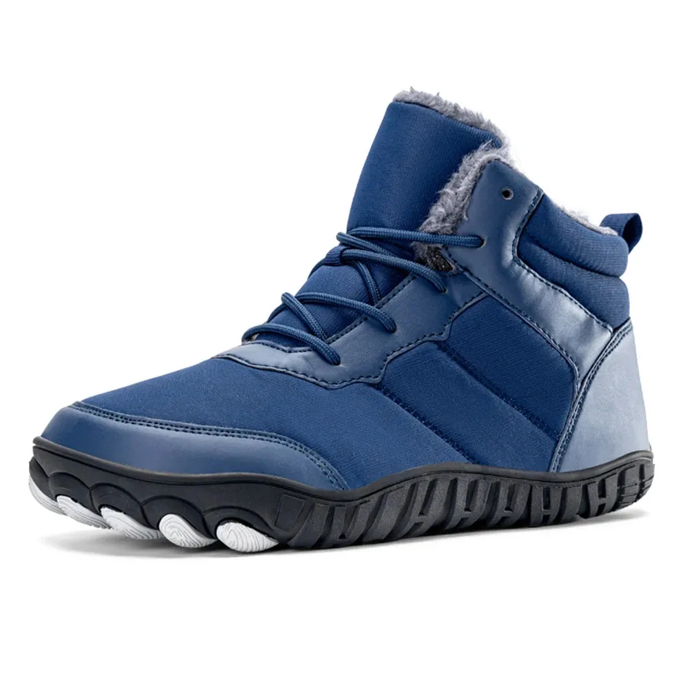Winter Snow Boots Barefoot Hiking Shoes Anti Slip Warm Lined Booties Lightweight Wide Toe Box Ankle Booties for Outdoor Travel