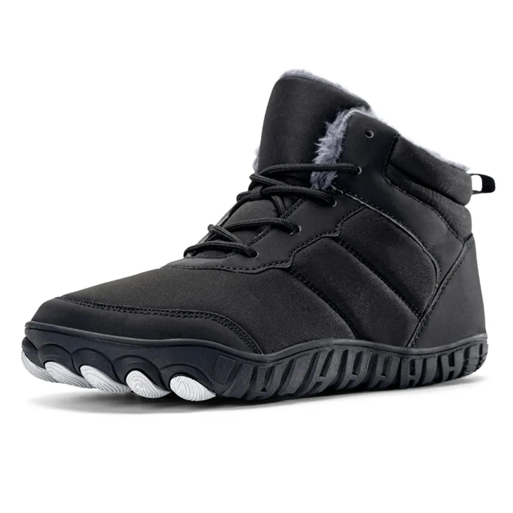 Winter Snow Boots Barefoot Hiking Shoes Anti Slip Warm Lined Booties Lightweight Wide Toe Box Ankle Booties for Outdoor Travel