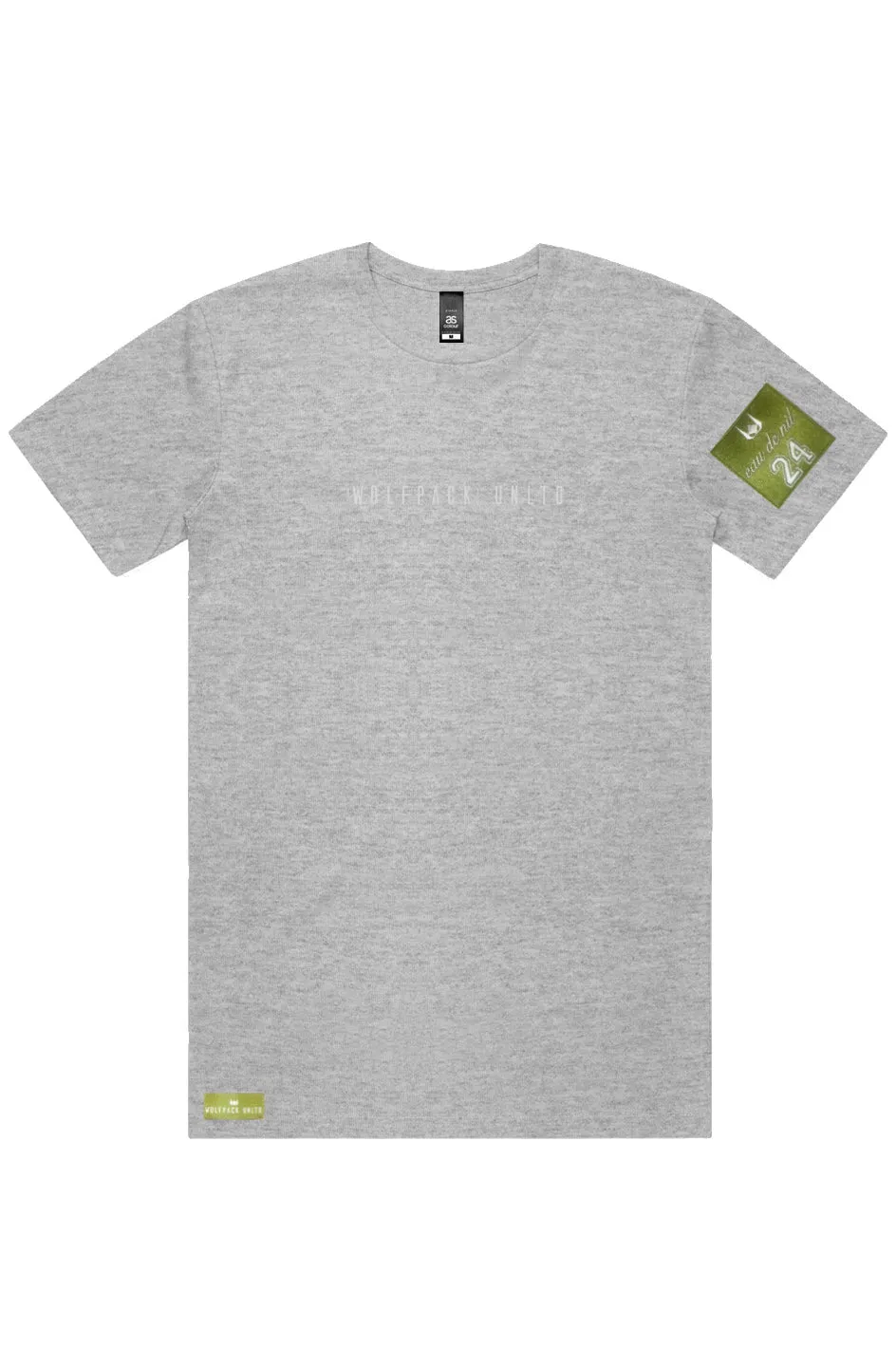 WOLFPACK UNLTD "STATEMENT" LIGHTWEIGHT TEE S/S TEXT LOGO | ATHLETIC GRAY