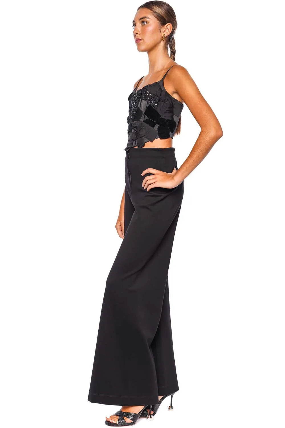 Woodley Embellished Cropped Top