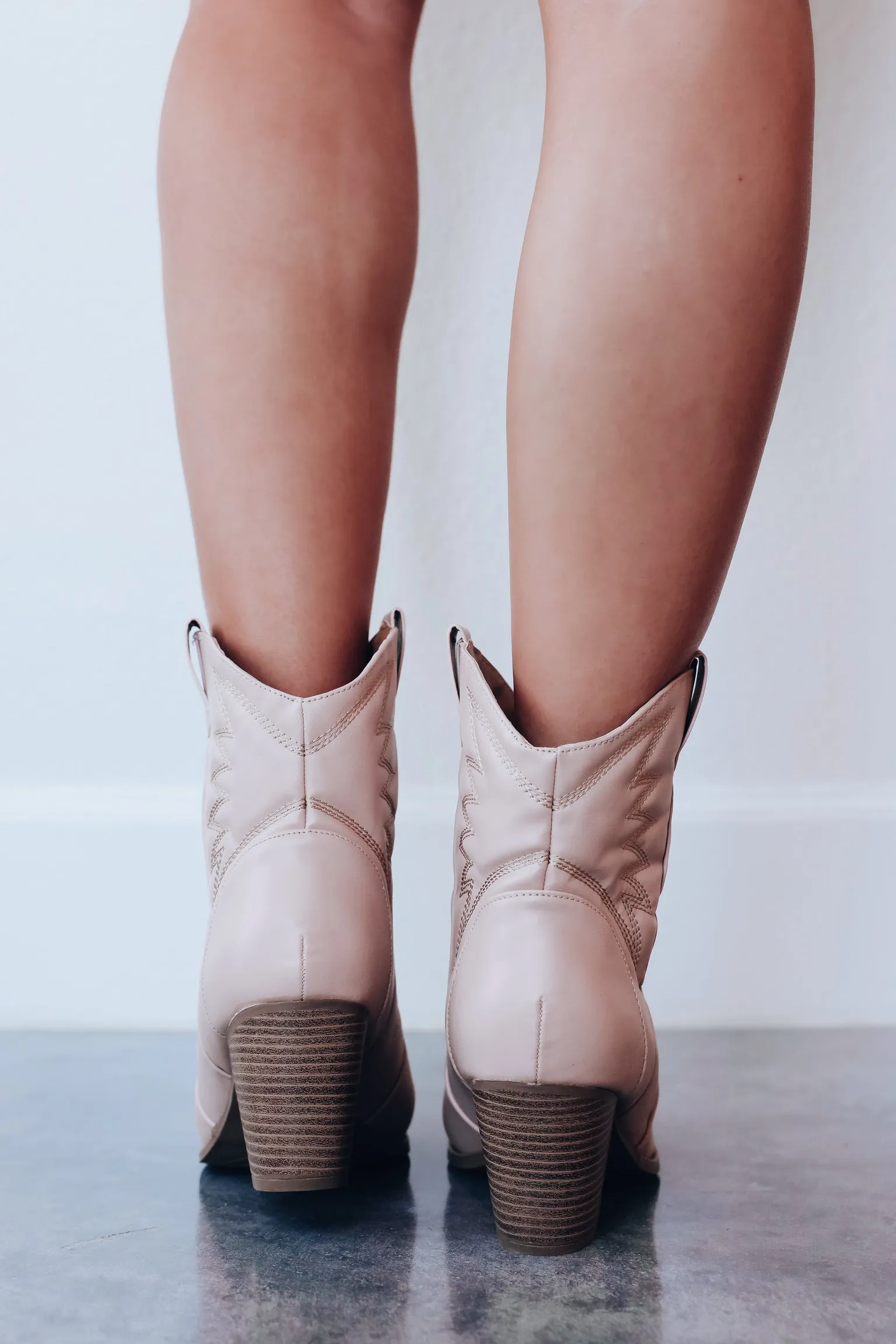 Wyatt Western Booties - Nude