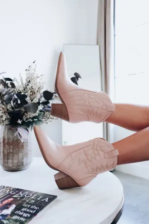 Wyatt Western Booties - Nude