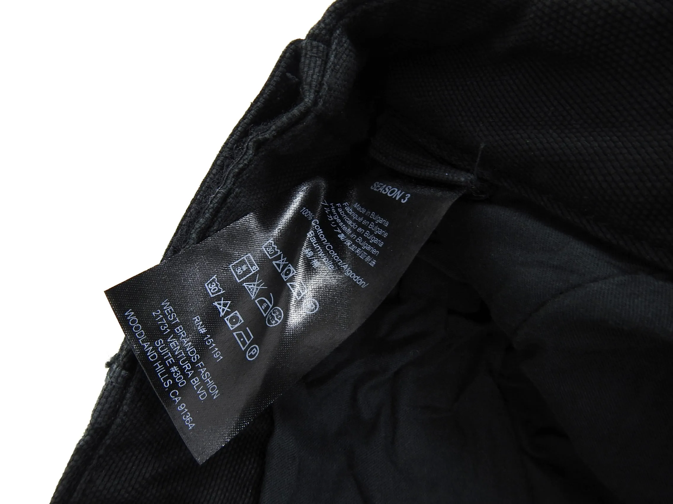 Yeezy Season 3 Black Vel Cro Cargo Pant - M