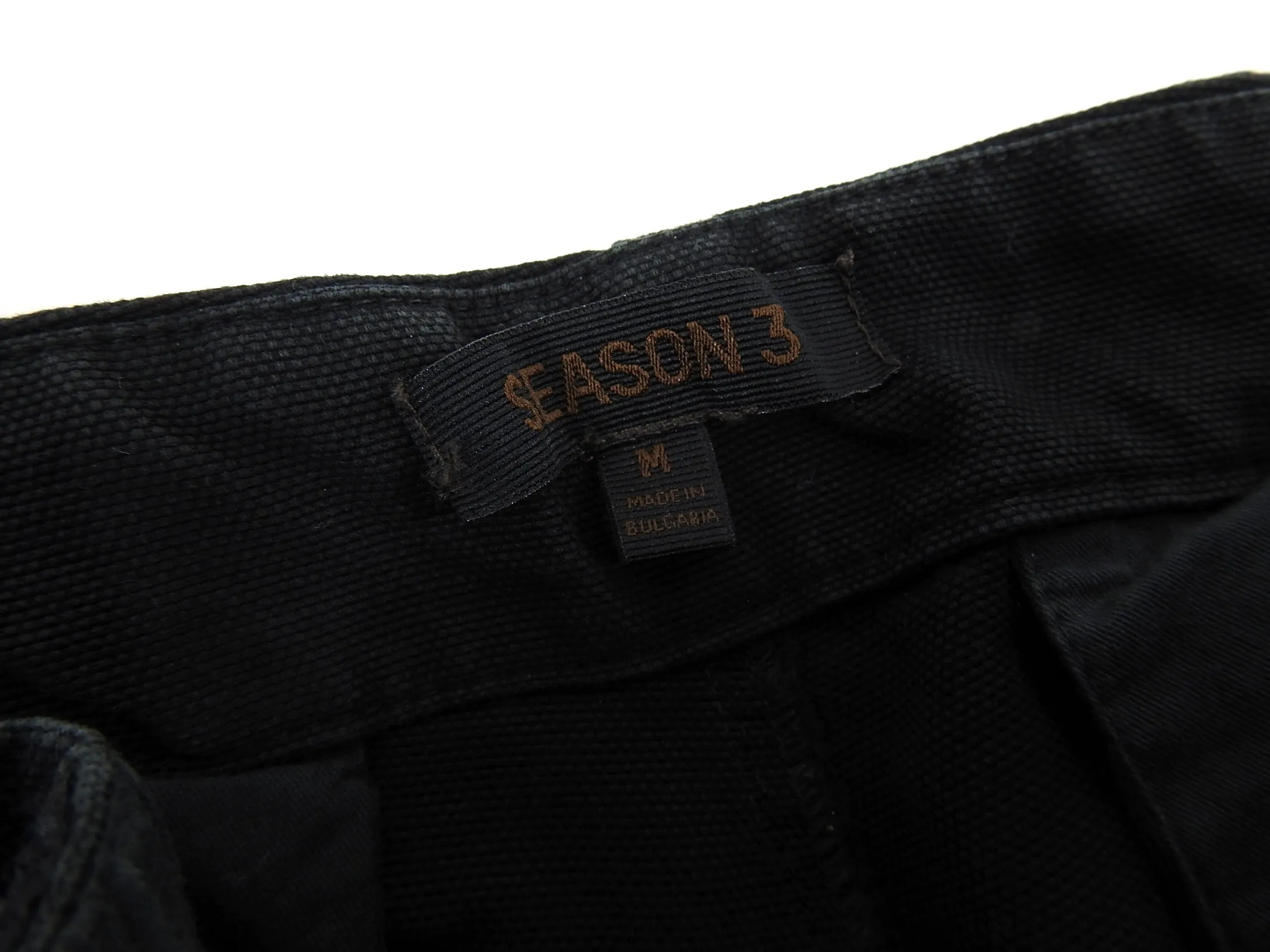 Yeezy Season 3 Black Vel Cro Cargo Pant - M