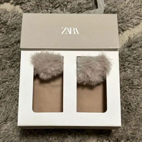 Zara mini leather booties