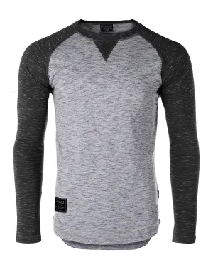 ZIMEGO Men Athletic Fit Baseball Retro Contrast Long Sleeve Raglan T-Shirt