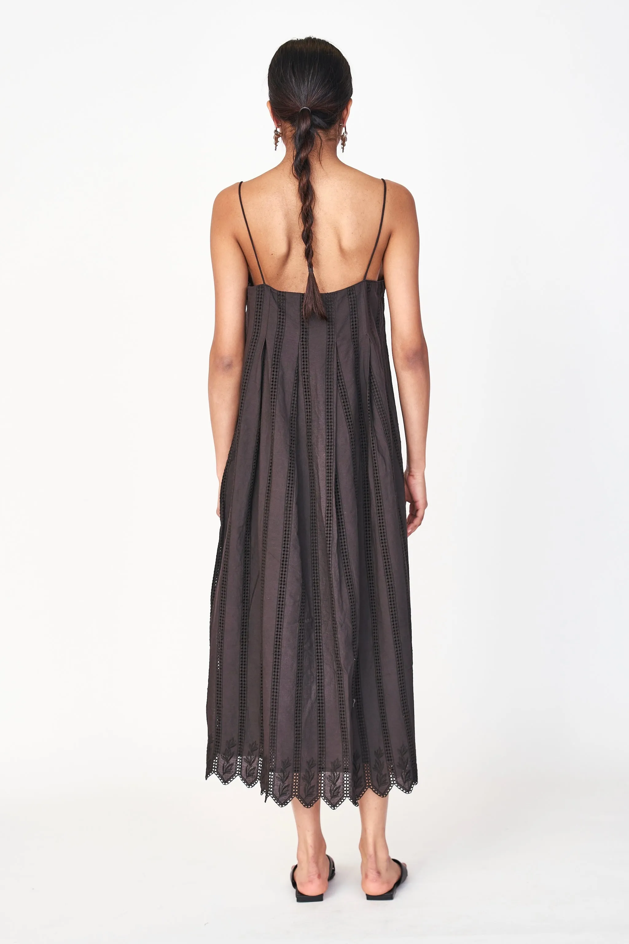 Zuma Dress in Black Vine Eyelet