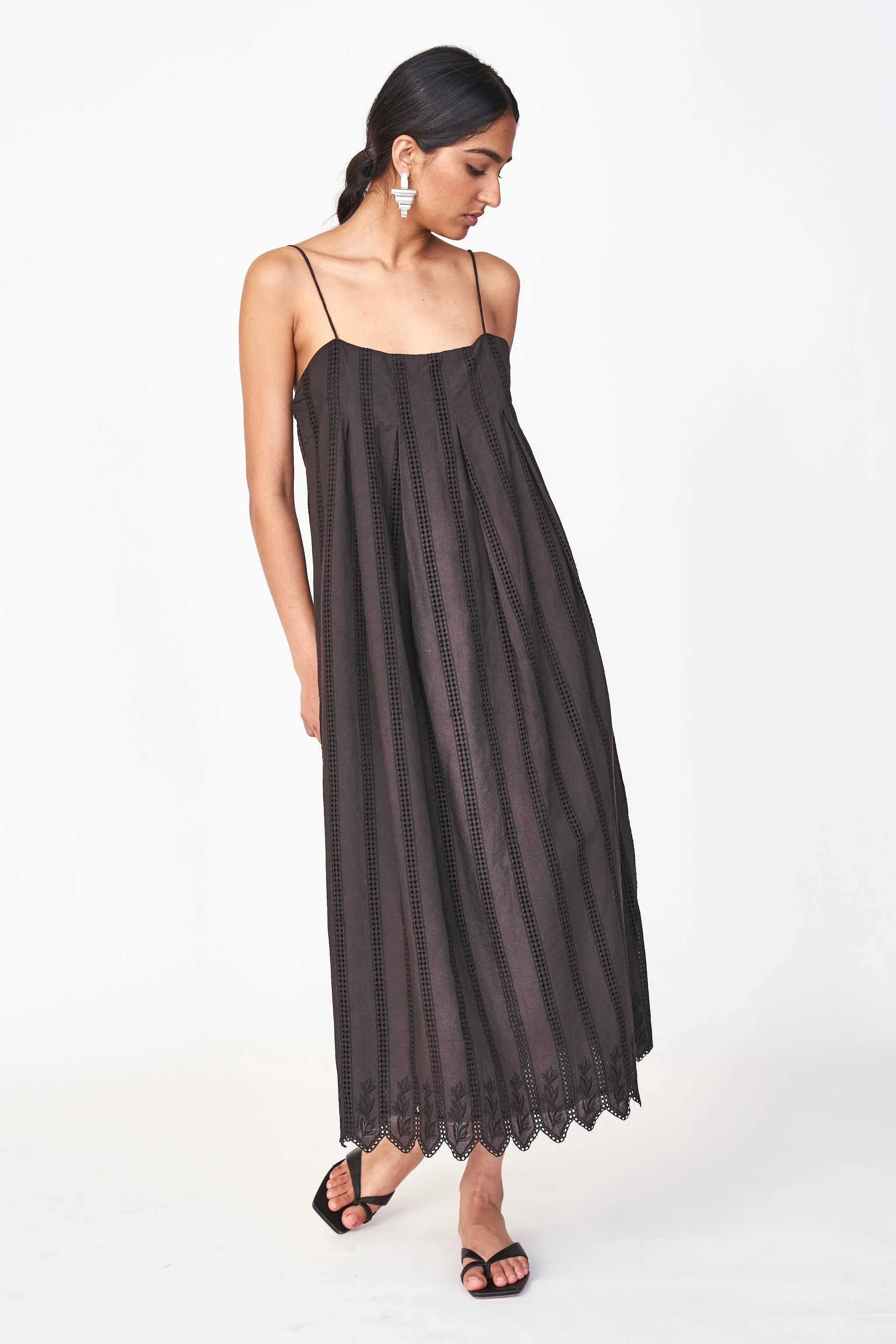 Zuma Dress in Black Vine Eyelet