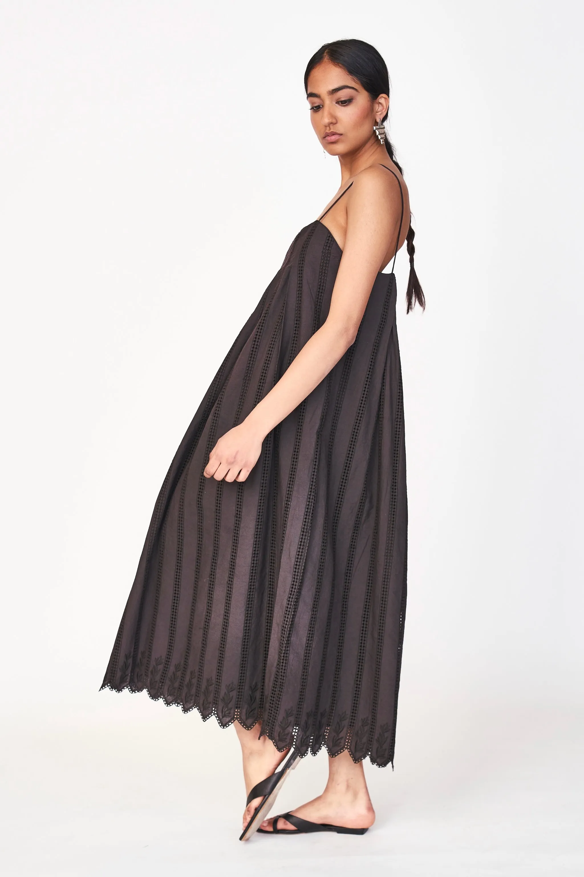 Zuma Dress in Black Vine Eyelet